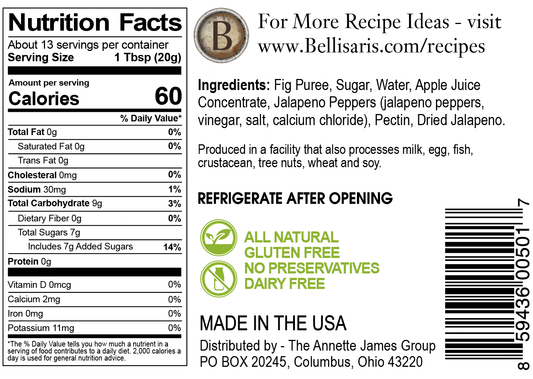 Blistered Jalapeno Fig Spread, 9oz