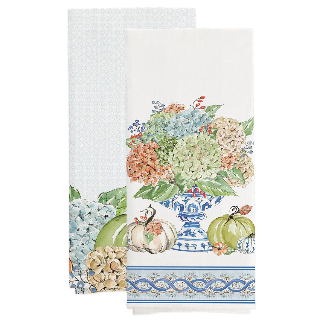 Fall Hydrandgea Tea Towel Set of 2