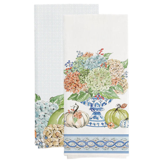 Fall Hydrandgea Tea Towel Set of 2