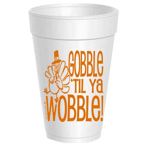 Sassy Cups - Gobble Til Ya Wobble Turkey - 10 pack