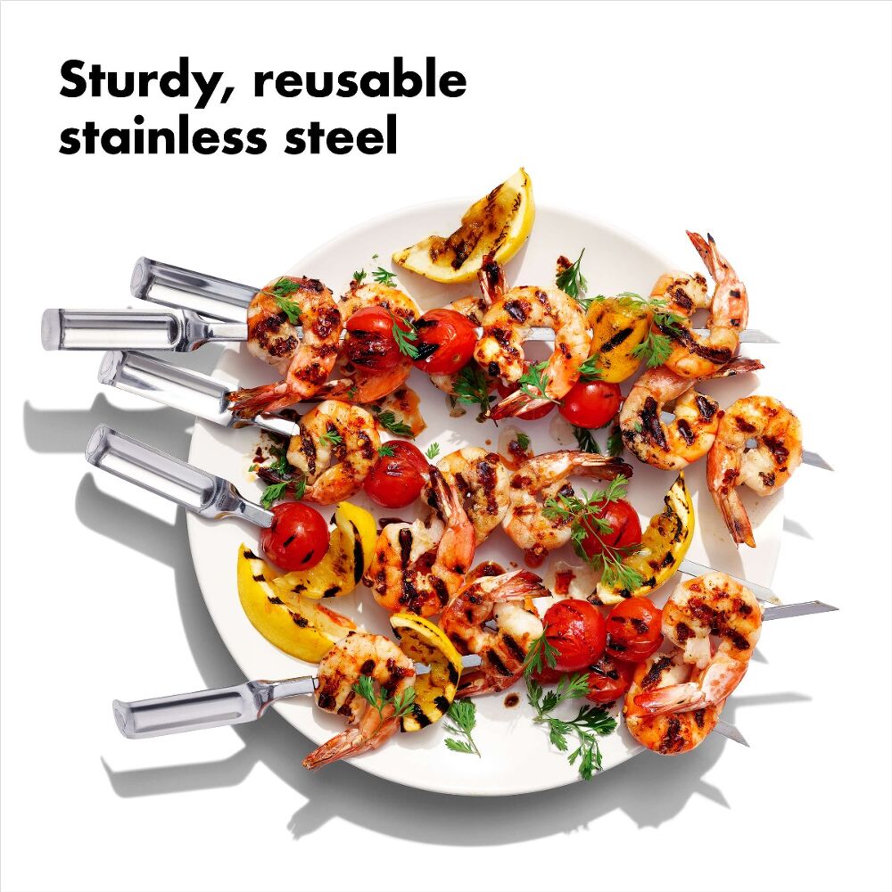 6 Pc Grilling Skewer Set