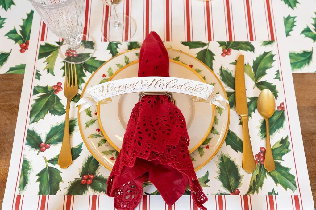 Holiday Holly Placemat Pad of 20 Sheets