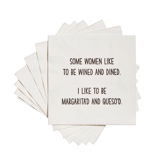 Margarita'd and Queso'd Pack of 20 Cocktail Napkins