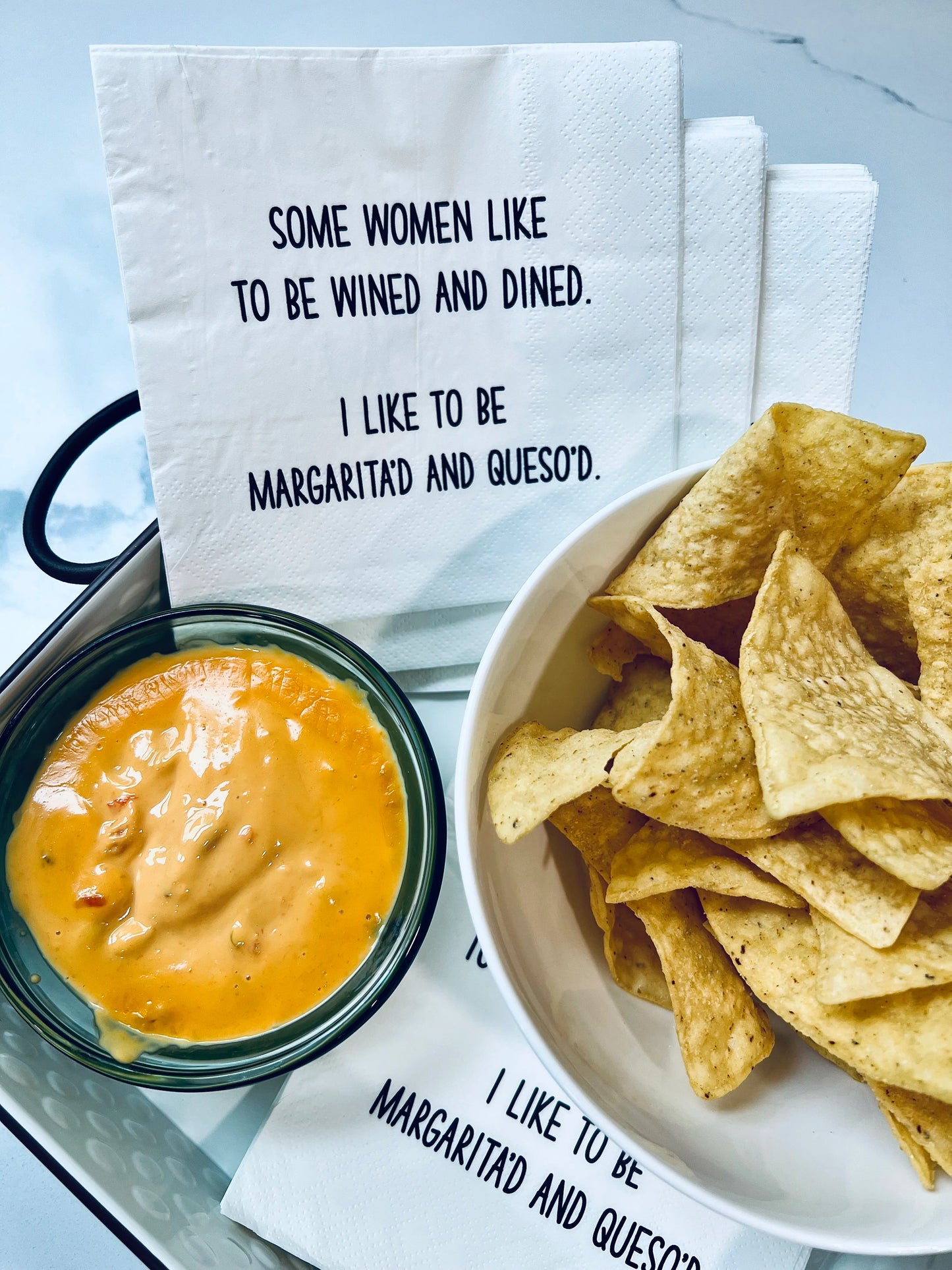 Margarita'd and Queso'd Pack of 20 Cocktail Napkins