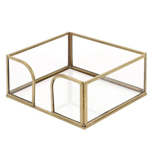 Gold Edge Glass Cocktail Caddy