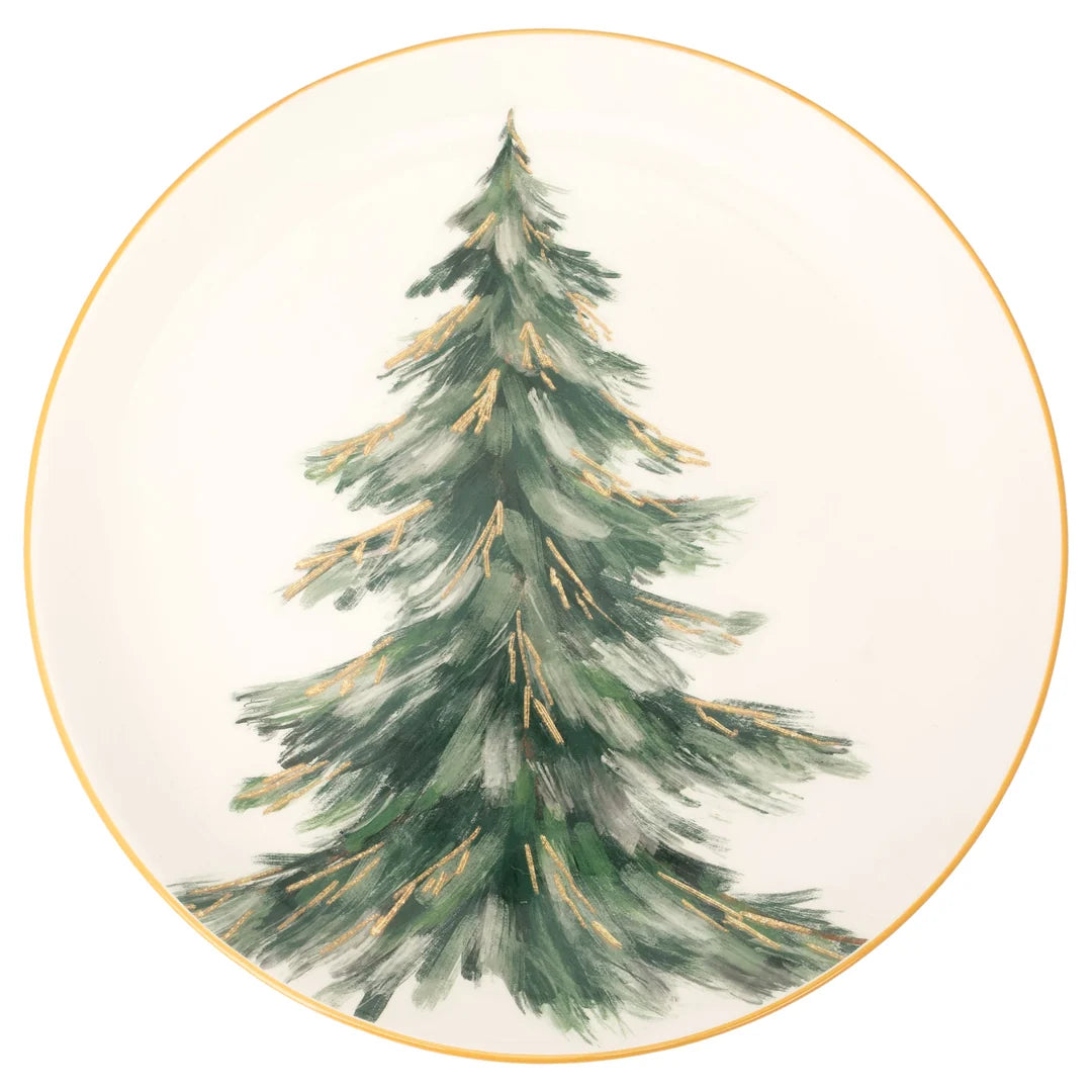 Gilded Tree Round Platter