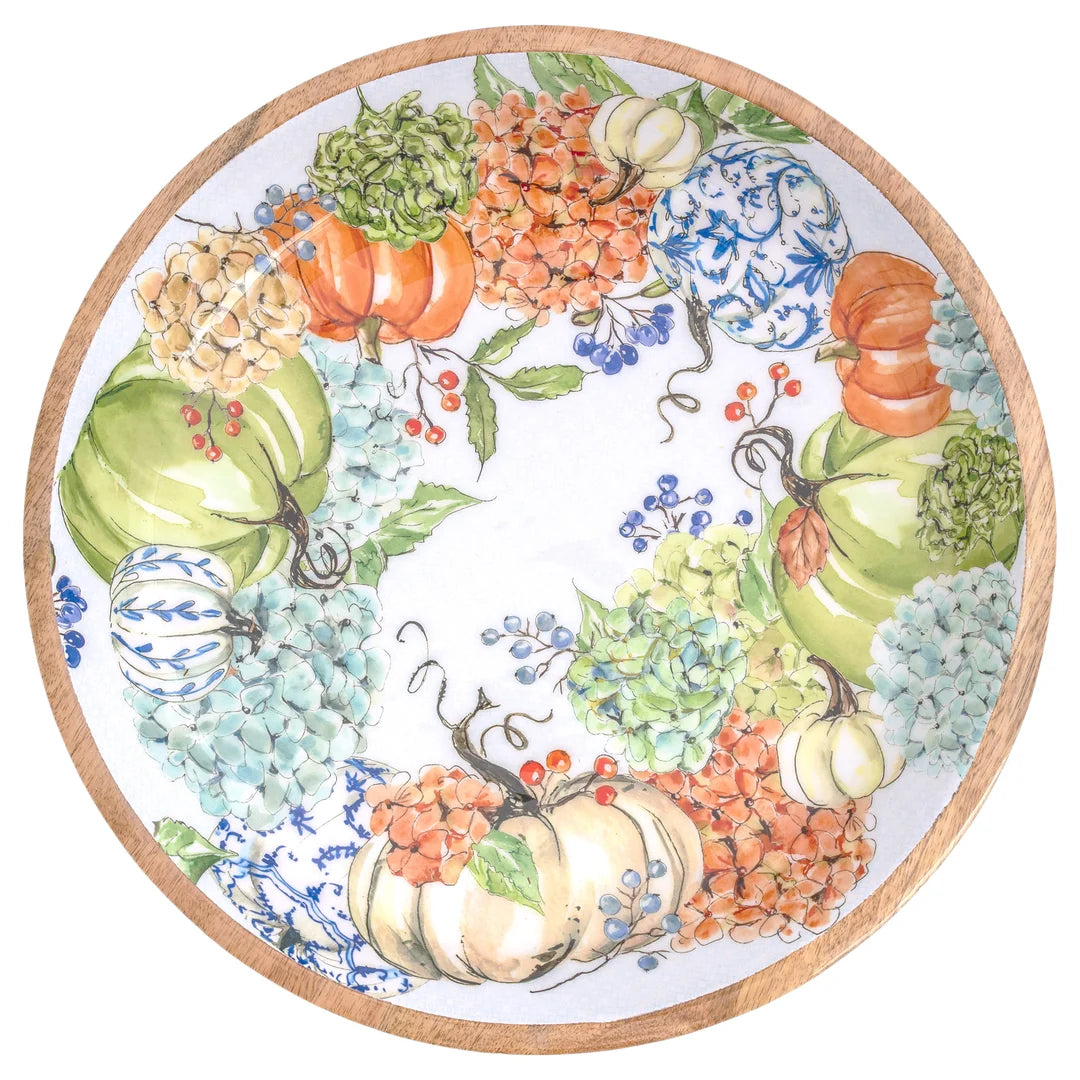 Fall Hydrangea 14" Shallow Bowl