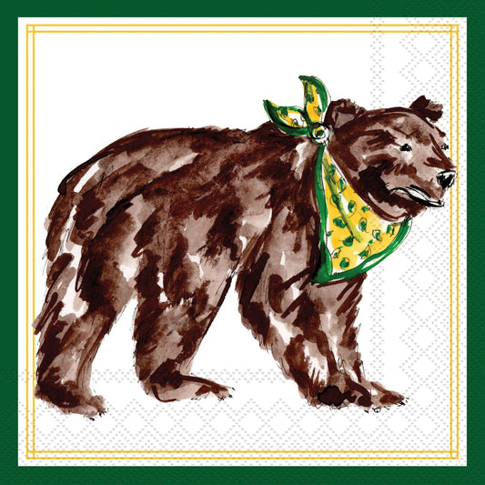 Yellow Bear Cocktail Napkins