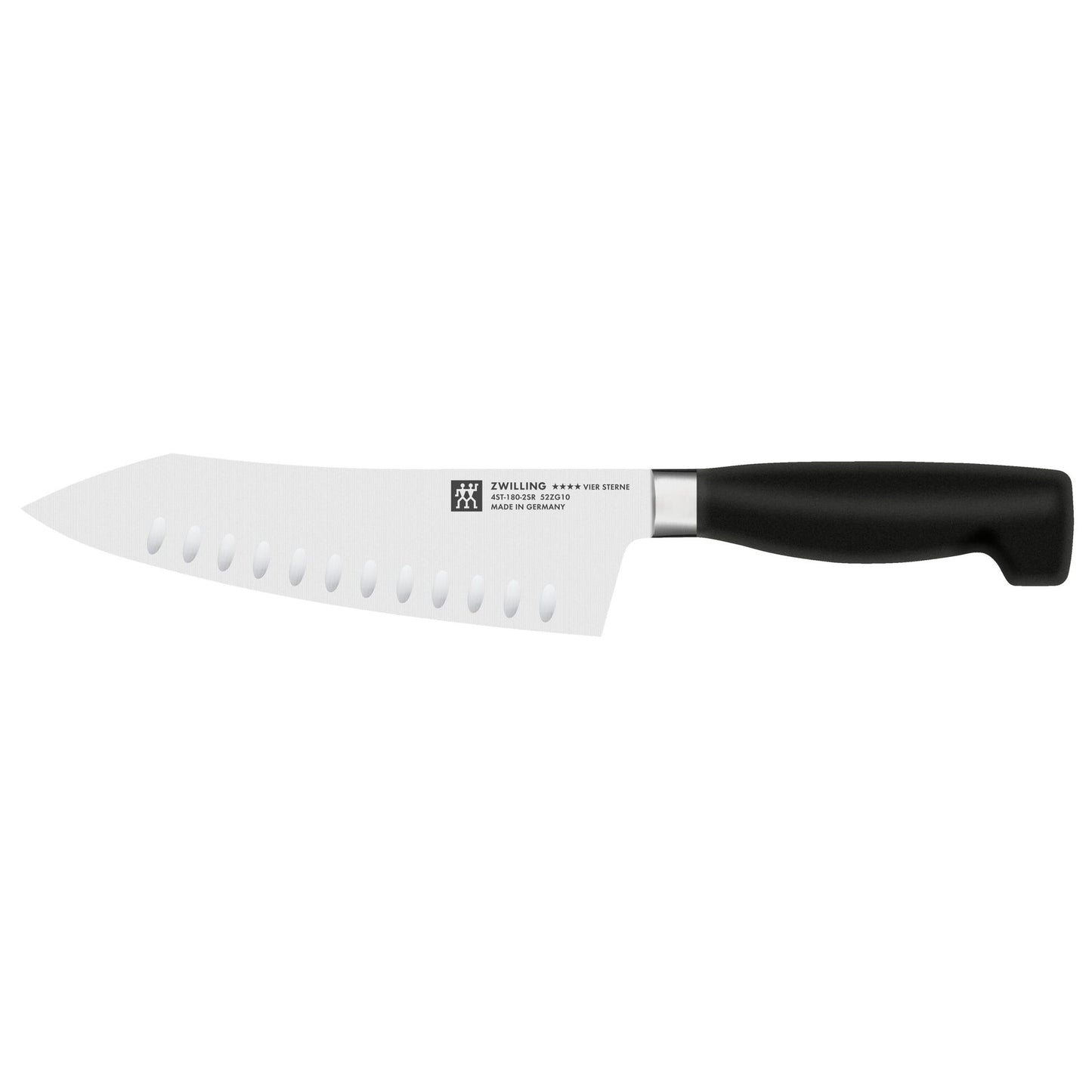 Four Star 7 Inch Rocking Santoku Knife, Hollow Edge
