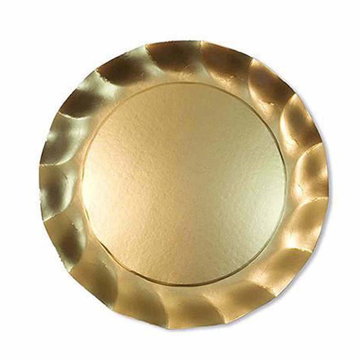 Wavy Satin Gold Plates