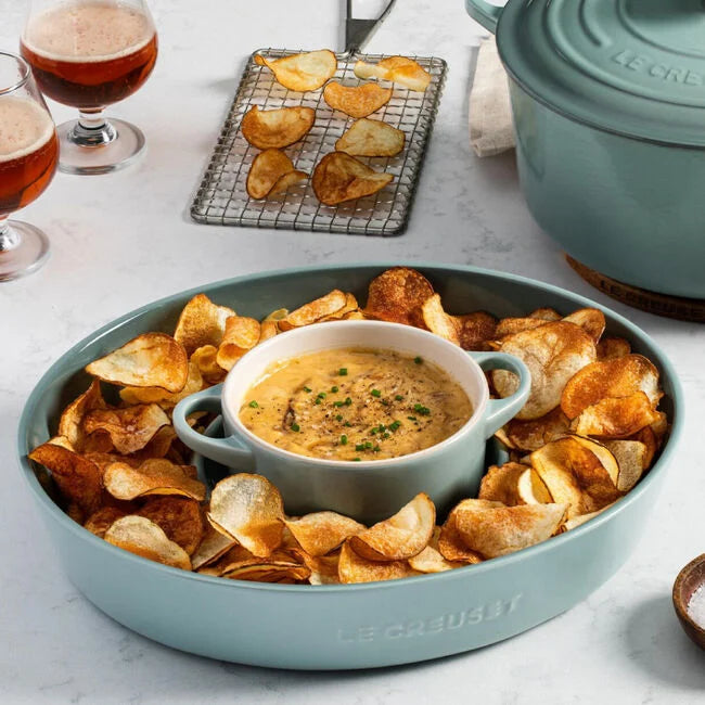 Signature Oval Chip and Dip Platter and Mini Round Cocotte Set