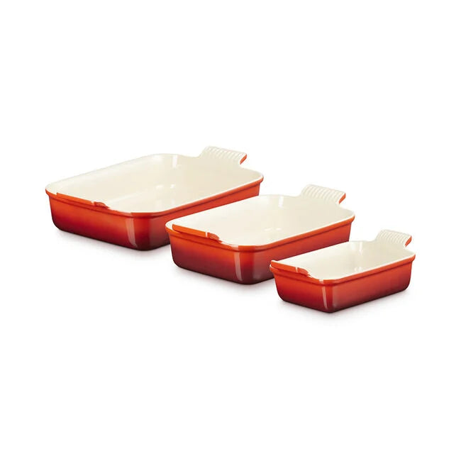 Le Creuset 3 Piece Rectangular Baking Dish Set
