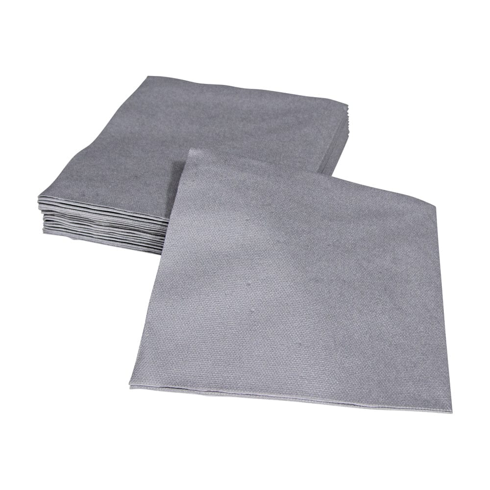 Paper Linen Silver Cocktail Napkin