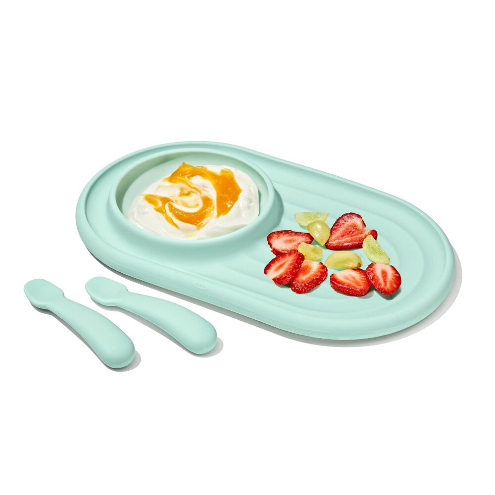Textured Suction Plate and Spoon Set