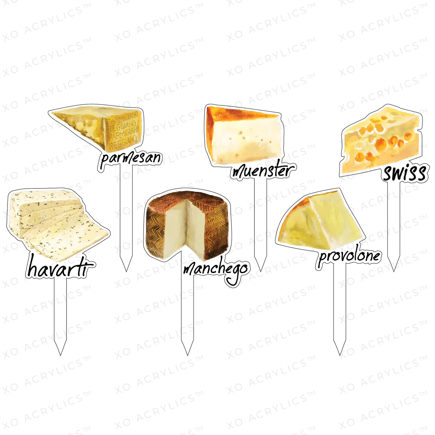 Cheese Please Fromage Acrylic Sticks
