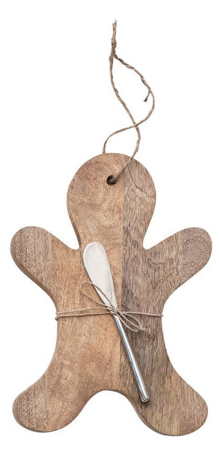 Christmas Wood Cutting Board with Spreader