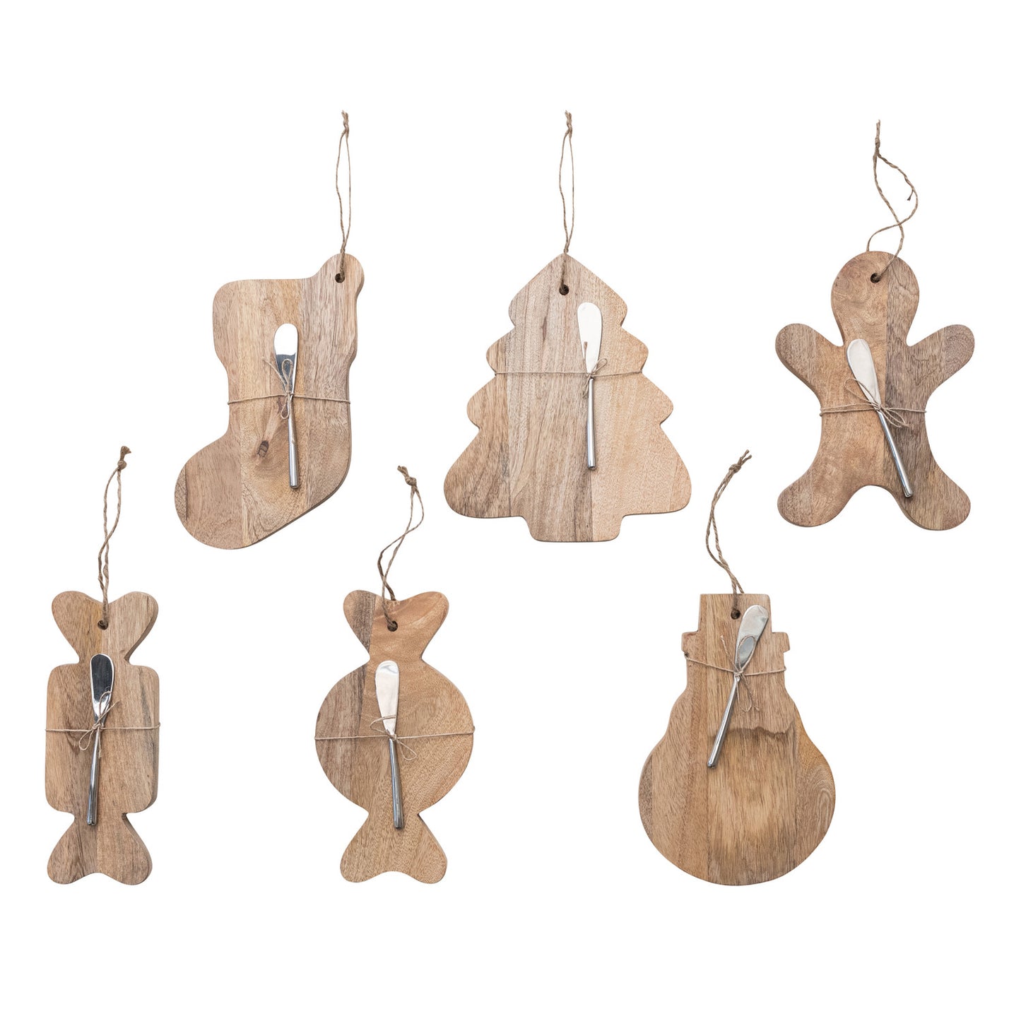 Christmas Wood Cutting Board with Spreader