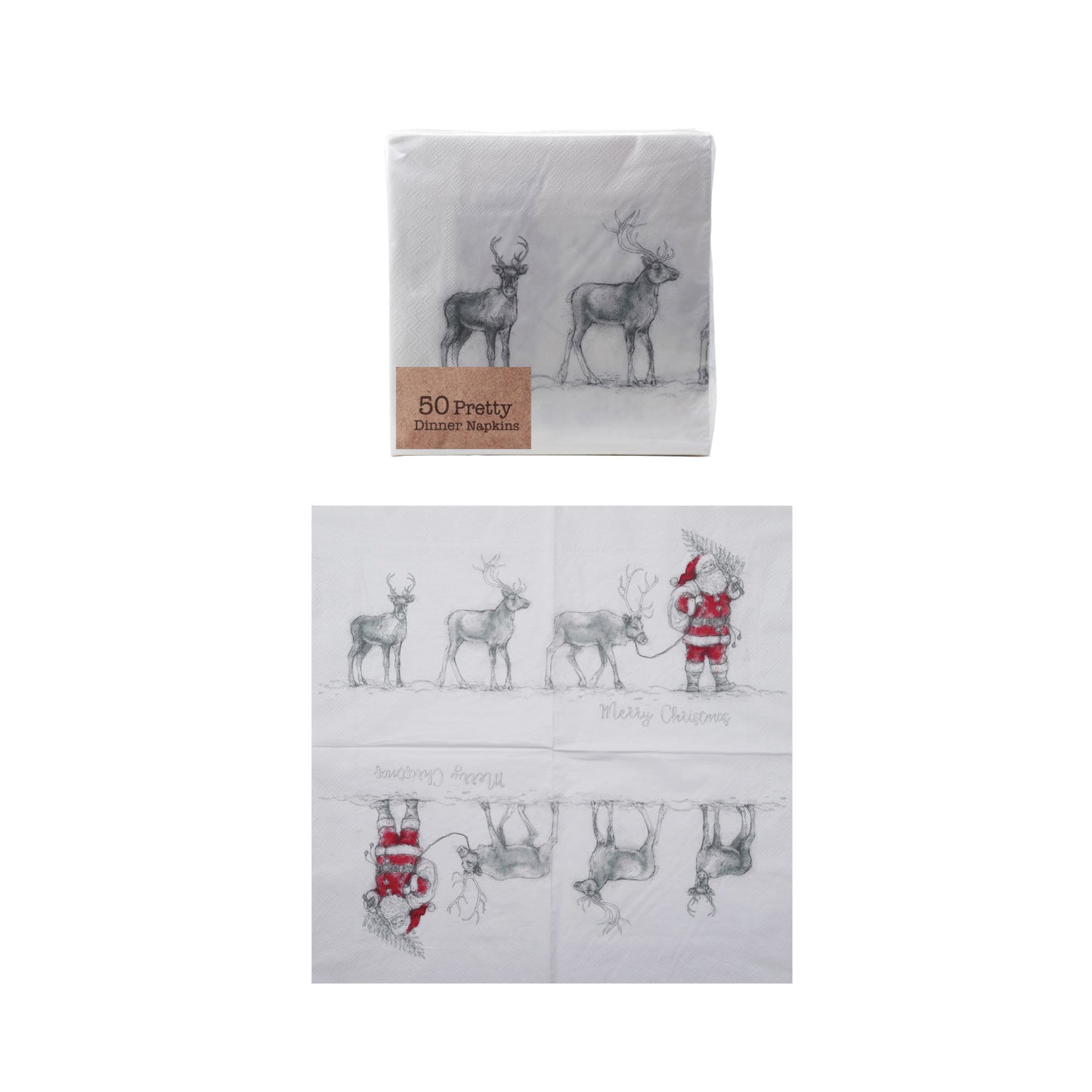 Santa Leading Reindeer Napkins