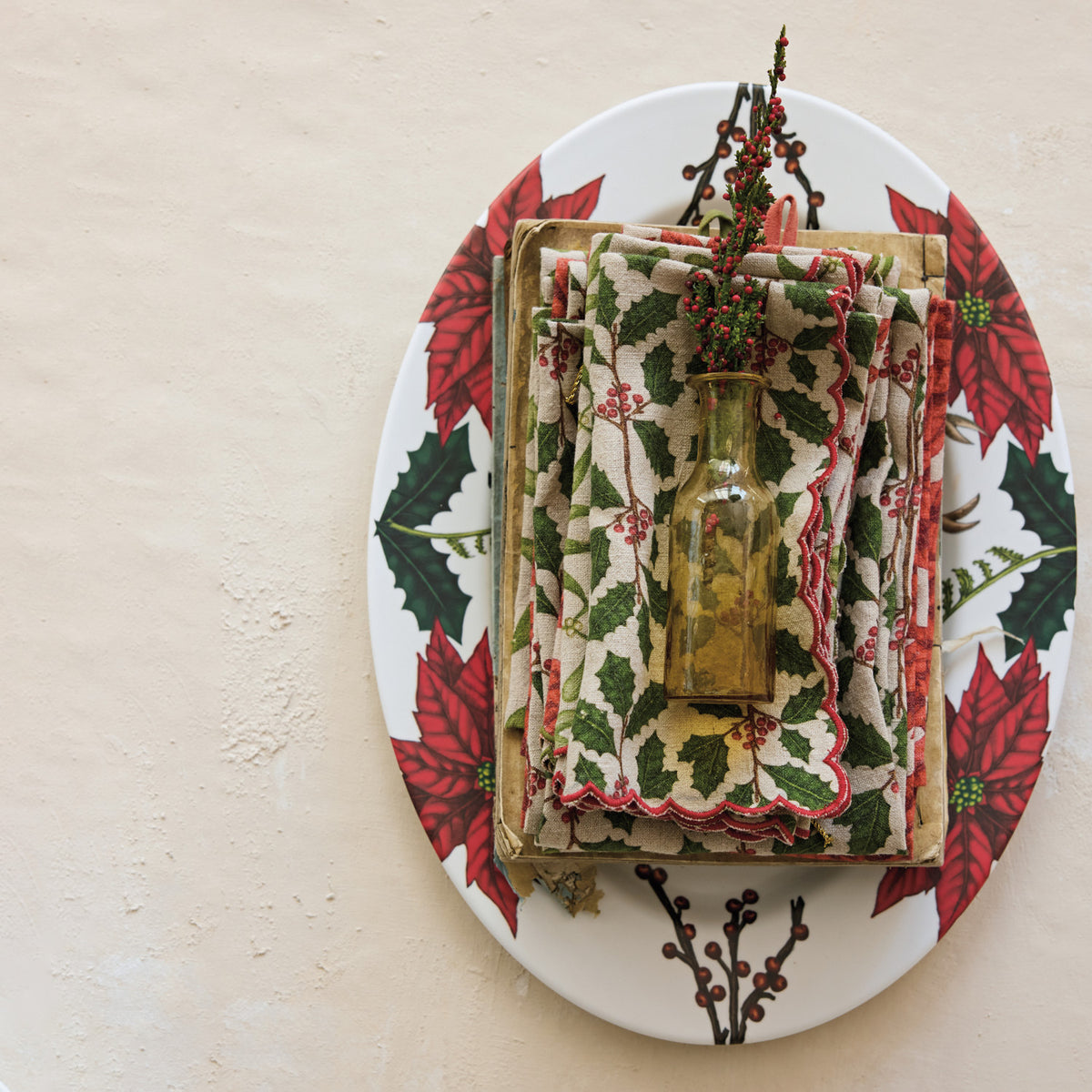 Christmas Patterned Linen Napkins
